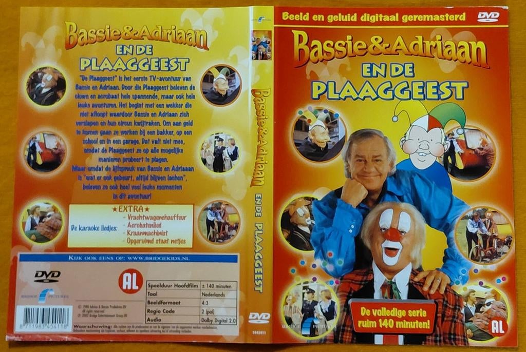 DVD Bassie & Adriaan en de Plaaggeest - Het eerste avontuur, Gebruikt, Alle leeftijden, Ophalen of Verzenden, Komedie