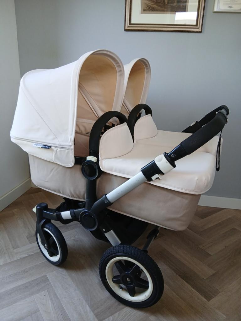Bugaboo Donkey Duo kinderwagen Twin Tweeling, Gebruikt, Bugaboo, Verstelbare duwstang, Ophalen