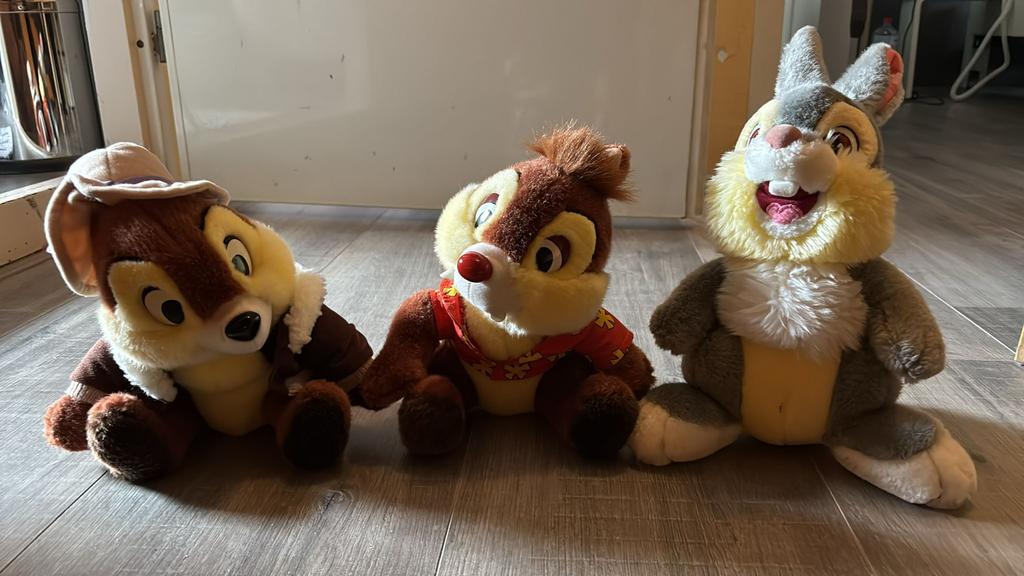 Knabbel en Babbel en Stampertje knuffels, Disney, Overige typen, Ophalen of Verzenden, Zo goed als nieuw