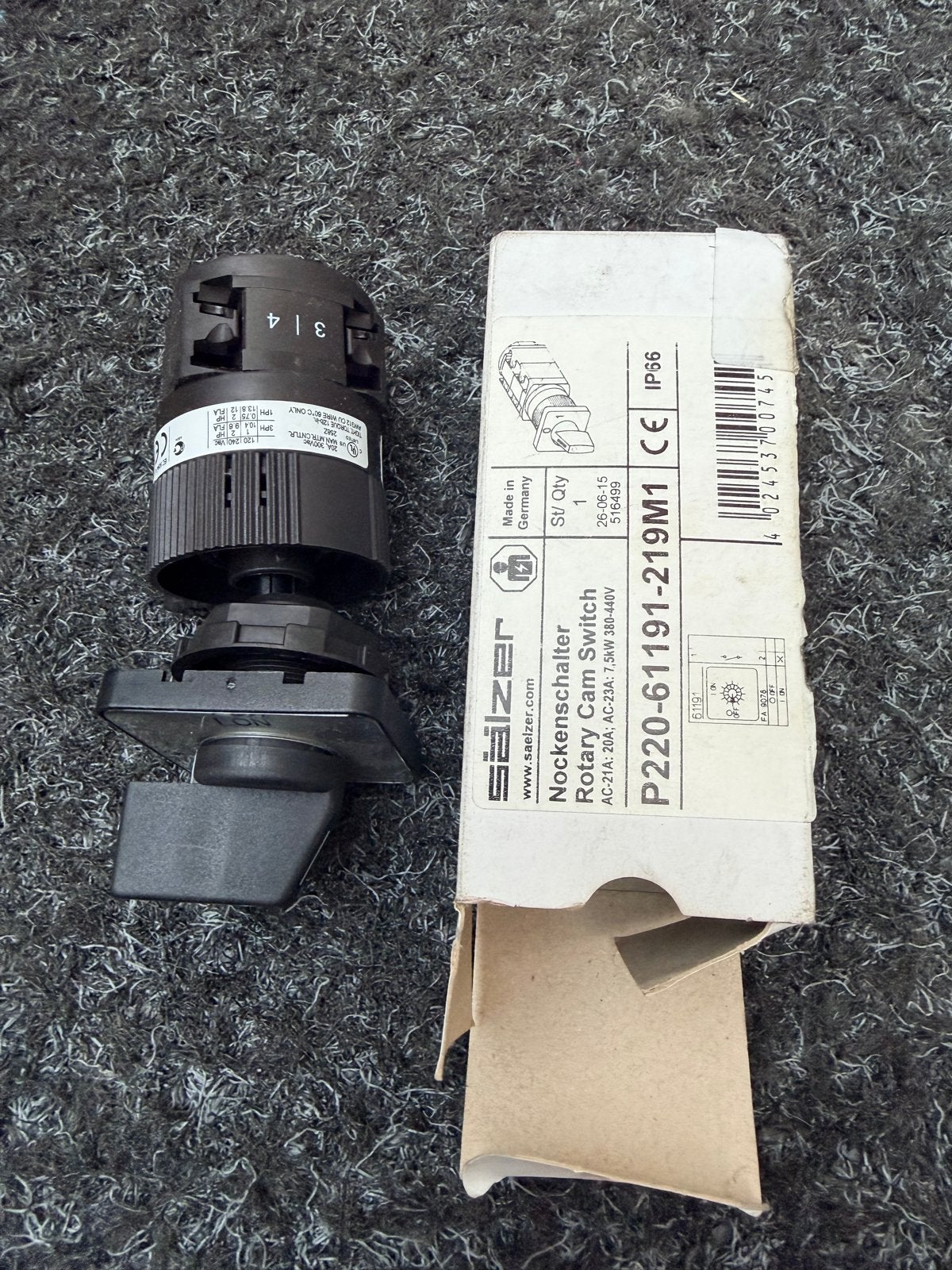 Salzer Nockenschalter P220-61191-219M1 Draaischakelaar, Ophalen, Nieuw, Overige merken, Schakelaar