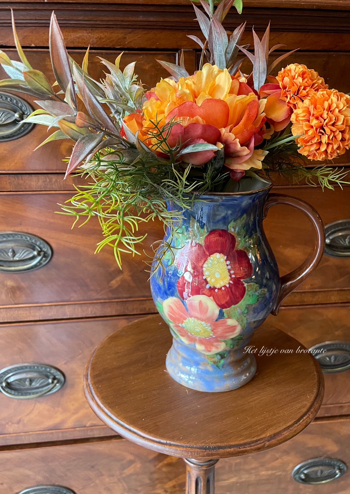 Engels antieke bloemen jug Royal Doulton Wild Roses, Ophalen of Verzenden