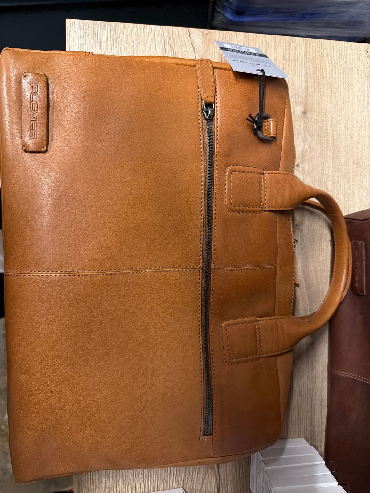 Leren Aktetas/Laptoptas - Plevier, Ophalen of Verzenden, Nieuw, Bruin, Overige typen