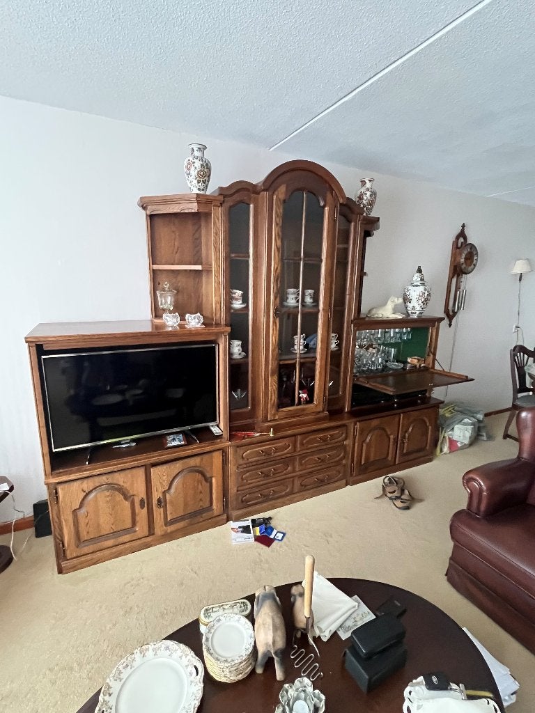 Wandkast, Huis en Inrichting, Kasten | Wandmeubels, Ophalen, Gebruikt, Eikenhout, Met deur(en)