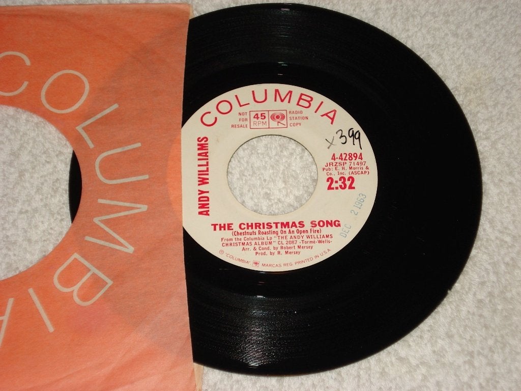 Andy Williams  Promo The Christmas Song  USA  Kerst Orgineel, Originele persing, Ophalen of Verzenden, Zo goed als nieuw, Pop