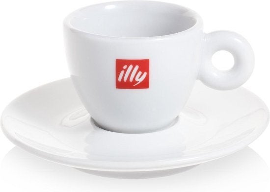 Gezocht: losse SCHOTELS voor ILLY espressokopjes, Ophalen of Verzenden, Zo goed als nieuw, Kop(pen) en/of Schotel(s), Porselein