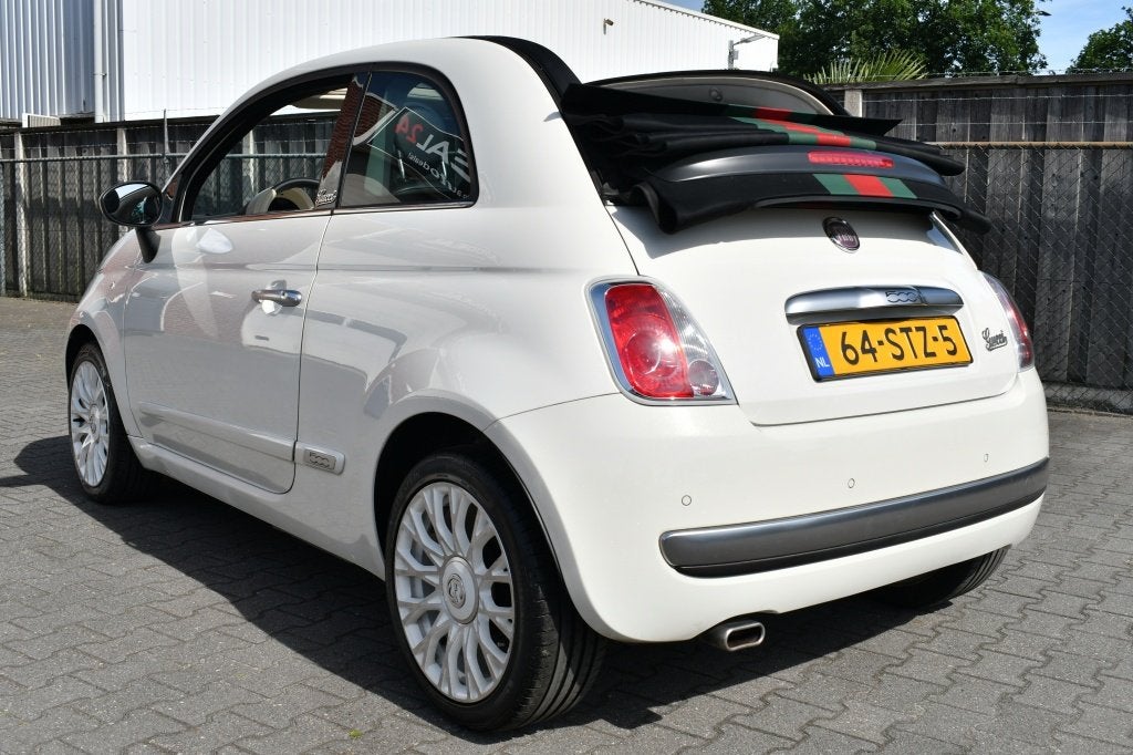 Fiat 500C 0.9 Cabrio by GUCCI | Clima | Carplay | Leder, 945 kg, Euro 5, 86 pk, Gebruikt
