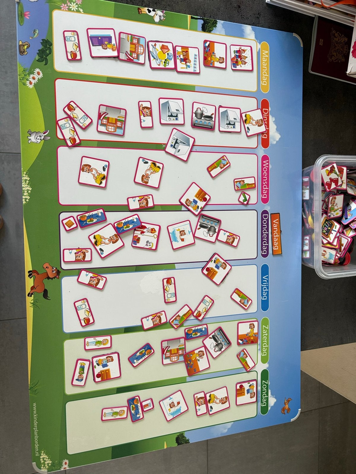 Weekplanner / Dagritmekaarten / planbord voor kinderen, Ophalen, Gebruikt, Ontdekken