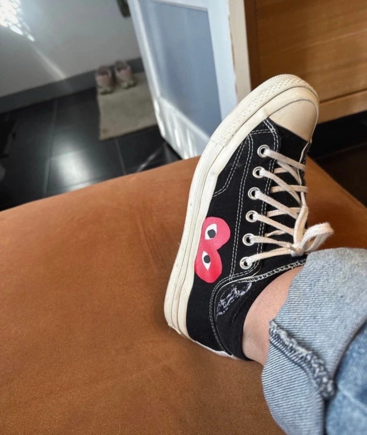 Comme des Garçons PLAY x Converse Chuck 70 Low, Kleding | Dames, Schoenen, Ophalen of Verzenden, Gedragen, Zwart, Sneakers of Gympen