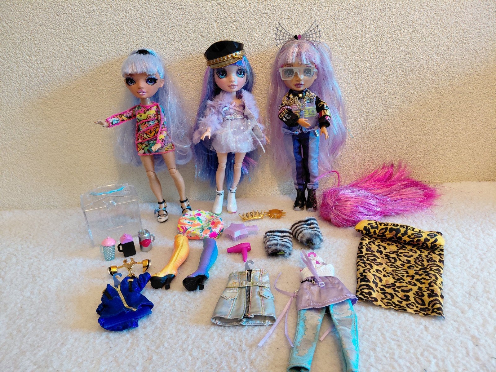 Grote Set van Rainbow High Poppen + accessoires, Ophalen of Verzenden, Zo goed als nieuw, Overige typen