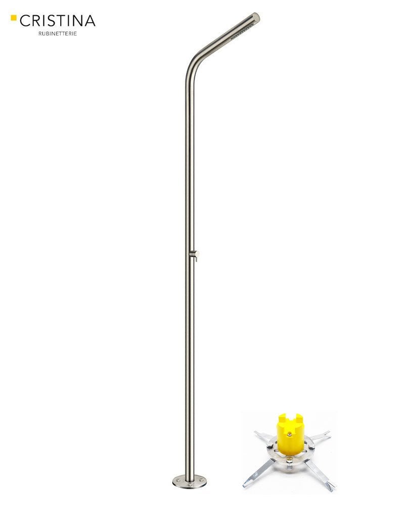 Cristina vrijstaande design douche collum, RVS, Niet ingevuld, Niet ingevuld, Nieuw, Ophalen of Verzenden