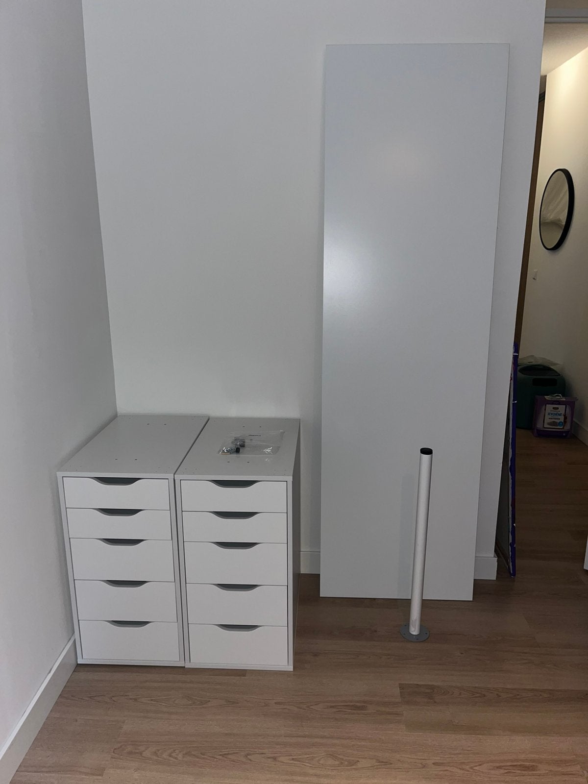 Ikea LAGKAPTEN / ALEX wit 200x60 cm bureau incl bureau stoel, Huis en Inrichting, Bureaus, Ophalen, Zo goed als nieuw