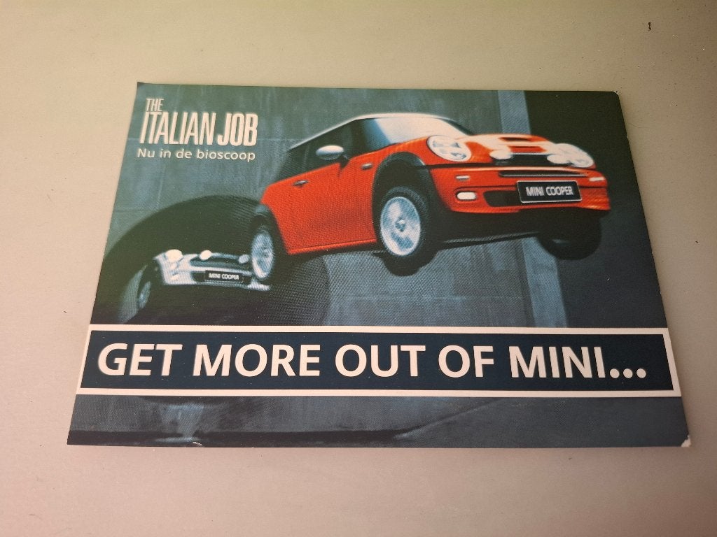 Ansichtkaart - The Italian Job - Mini, Ophalen of Verzenden, Nieuw, Auto's