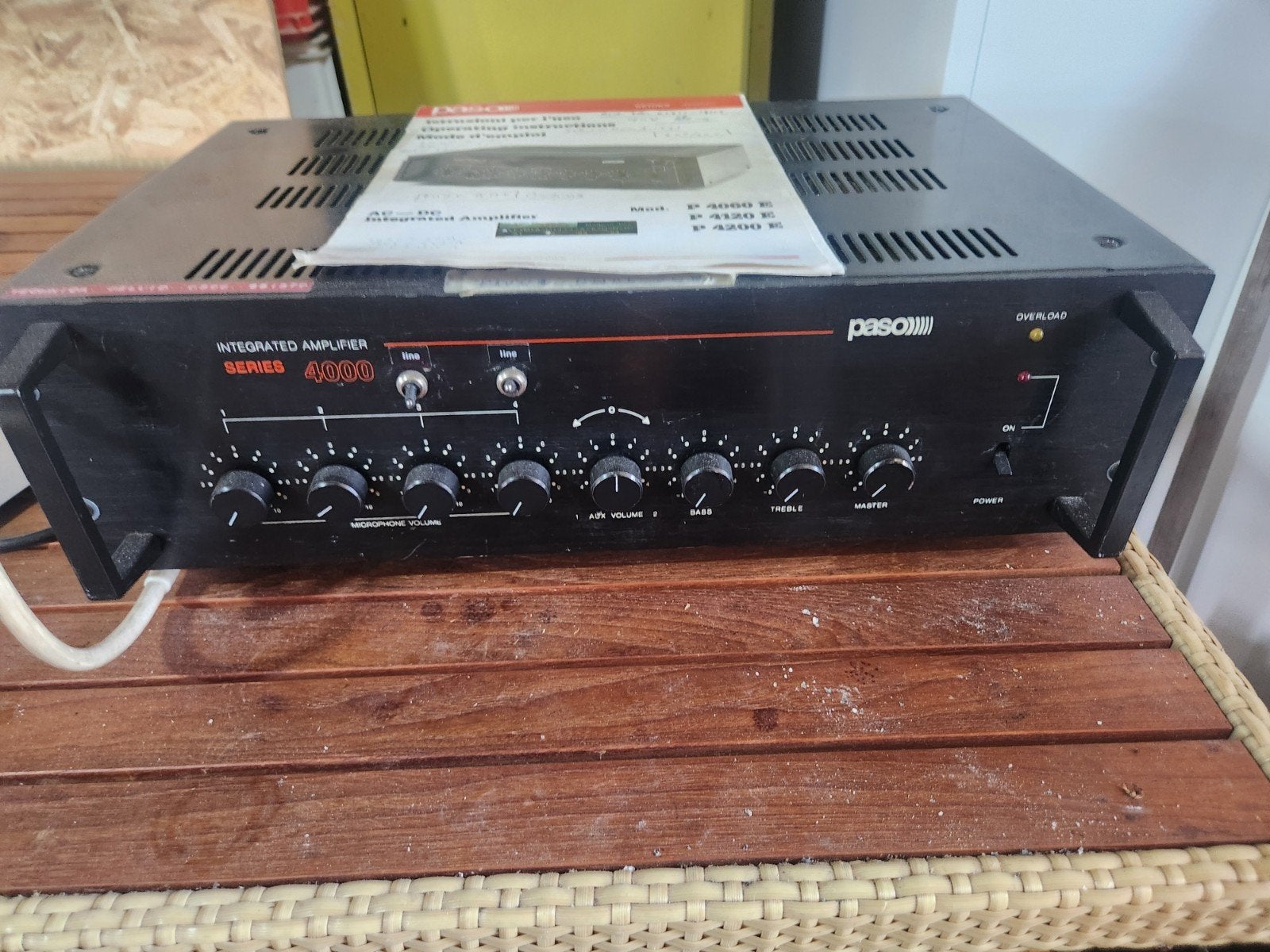 Paso P 4200 E Geïntegreerde Versterker - Vintage Audio, 120 watt of meer, Ophalen, Overige merken, Gebruikt