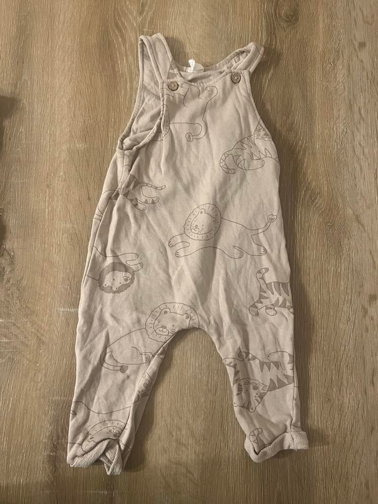 H&m overall tuinbroek beige met dieren maat 80, Kinderen en Baby's, Babykleding | Maat 80, Ophalen of Verzenden, Zo goed als nieuw