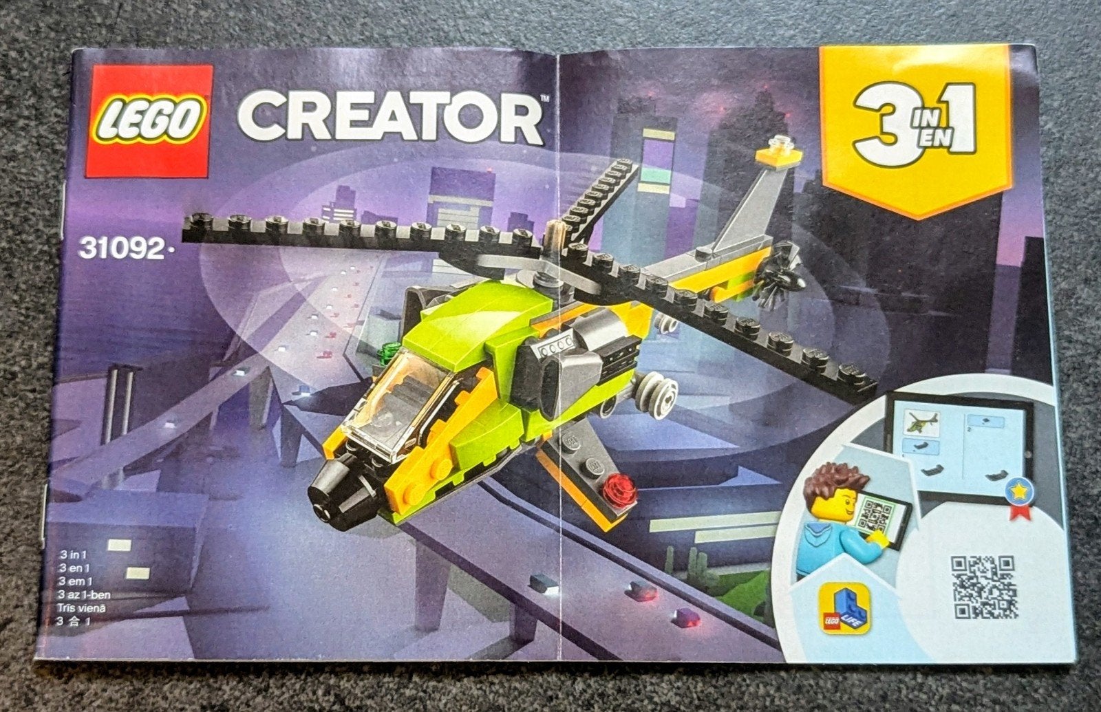 LEGO 31092  3-in-1 + legoset 60224 (compleet zonder doos), Ophalen of Verzenden, Zo goed als nieuw