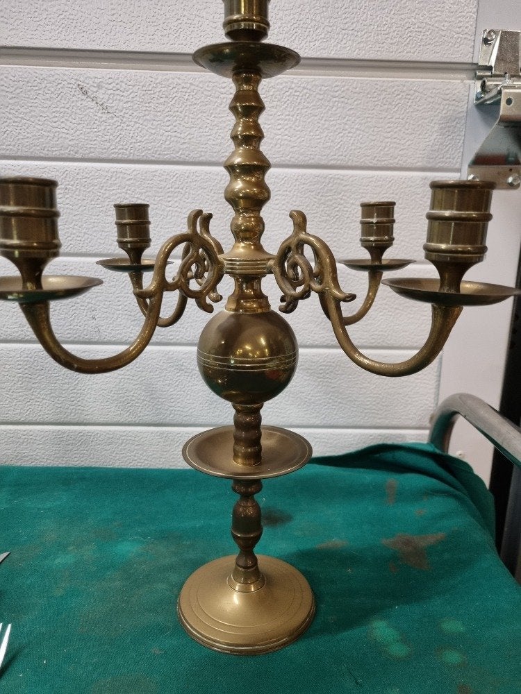 kandelaar franse barok 1920 zwaar messing, Ophalen of Verzenden, 'T Olde Gre-j, Info@toldegrej.nl, Endepoelstraat 20f Didam