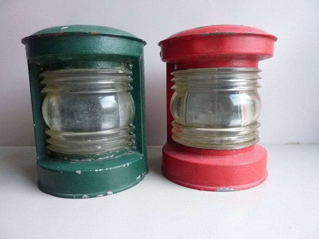 2 antieke scheepslampen, Ophalen of Verzenden