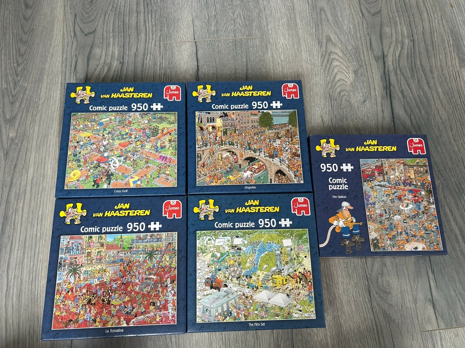 5 jan van haasteren puzzels 950 stukjes, Ophalen of Verzenden, 500 t/m 1500 stukjes, Zo goed als nieuw, Legpuzzel