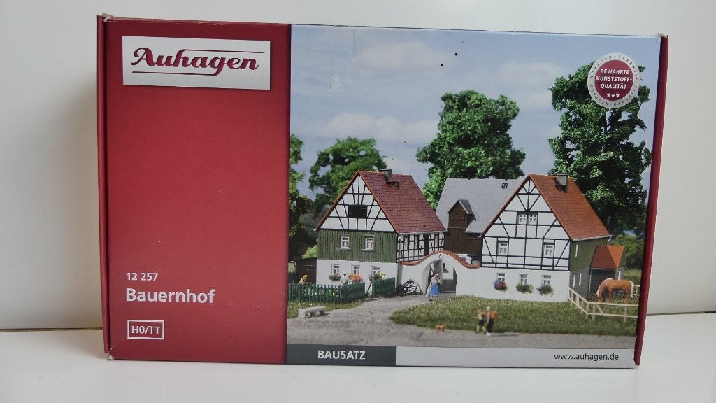 Bouwdoos H0: Auhagen Boederij ovp 12257, Overige merken, Brug, Tunnel of Gebouw, Nieuw, Ophalen of Verzenden