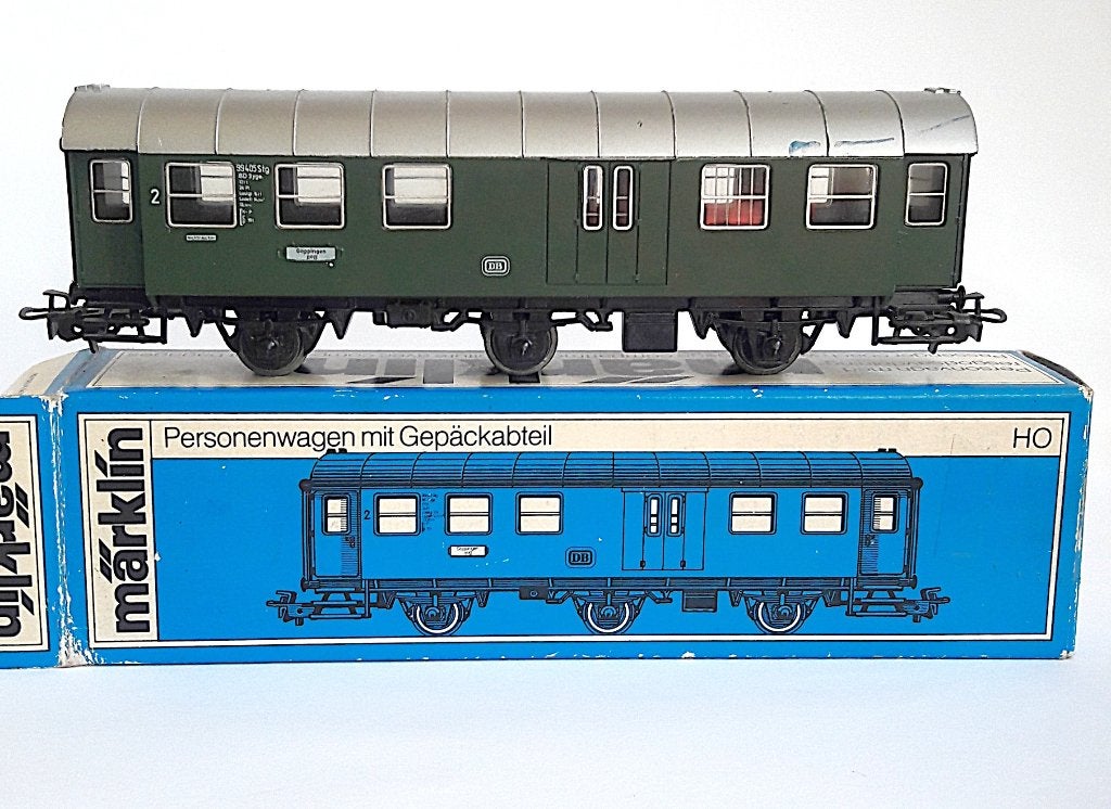 Märklin H0 Personenwagen met Bagageafdeling DB, Wisselstroom, Gebruikt, Wagon, Ophalen of Verzenden