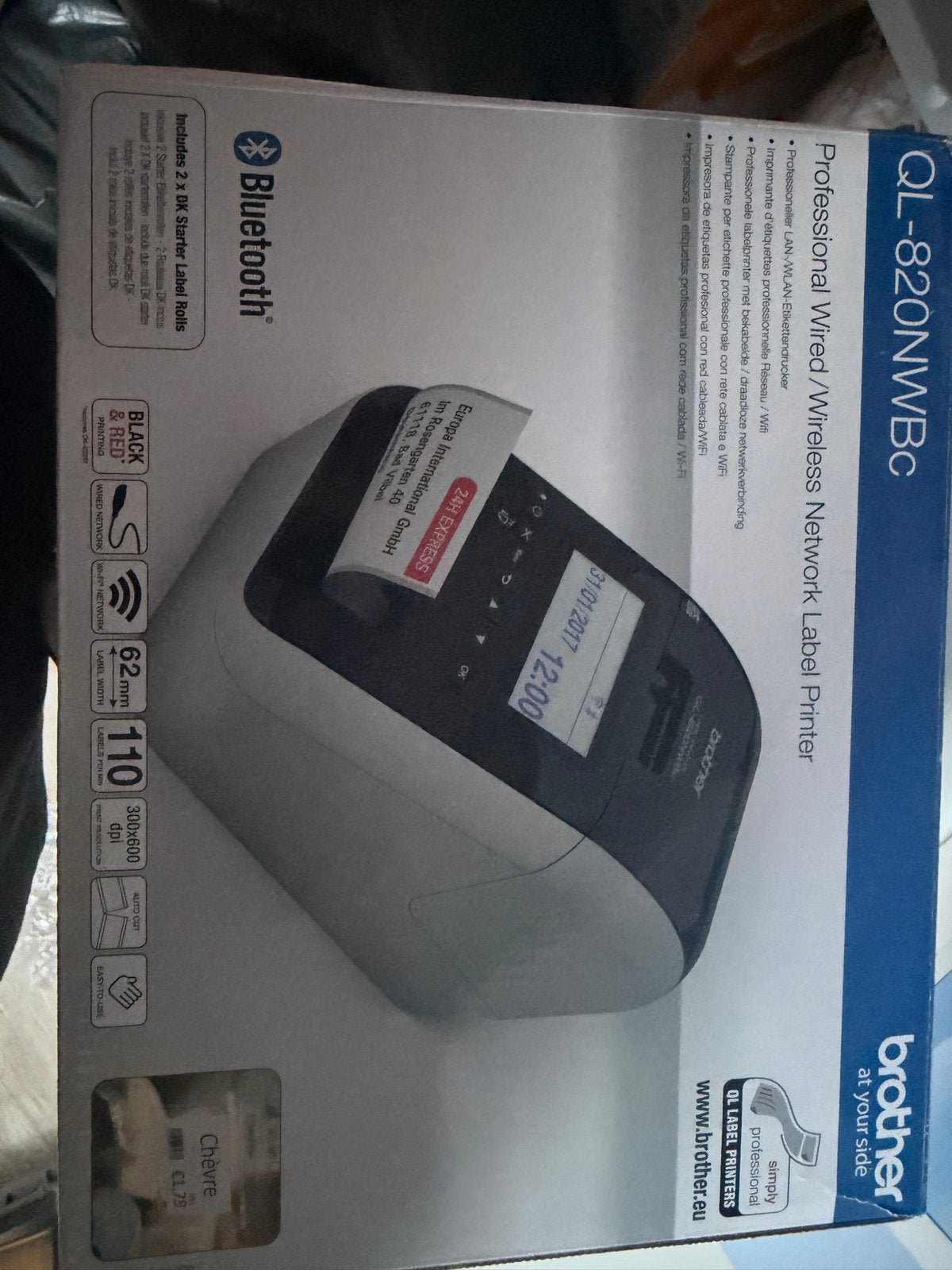 Brother QL-820NWBc Professionele Labelprinter, Zwart-en-wit printen, Printer, Nieuw, Ophalen of Verzenden
