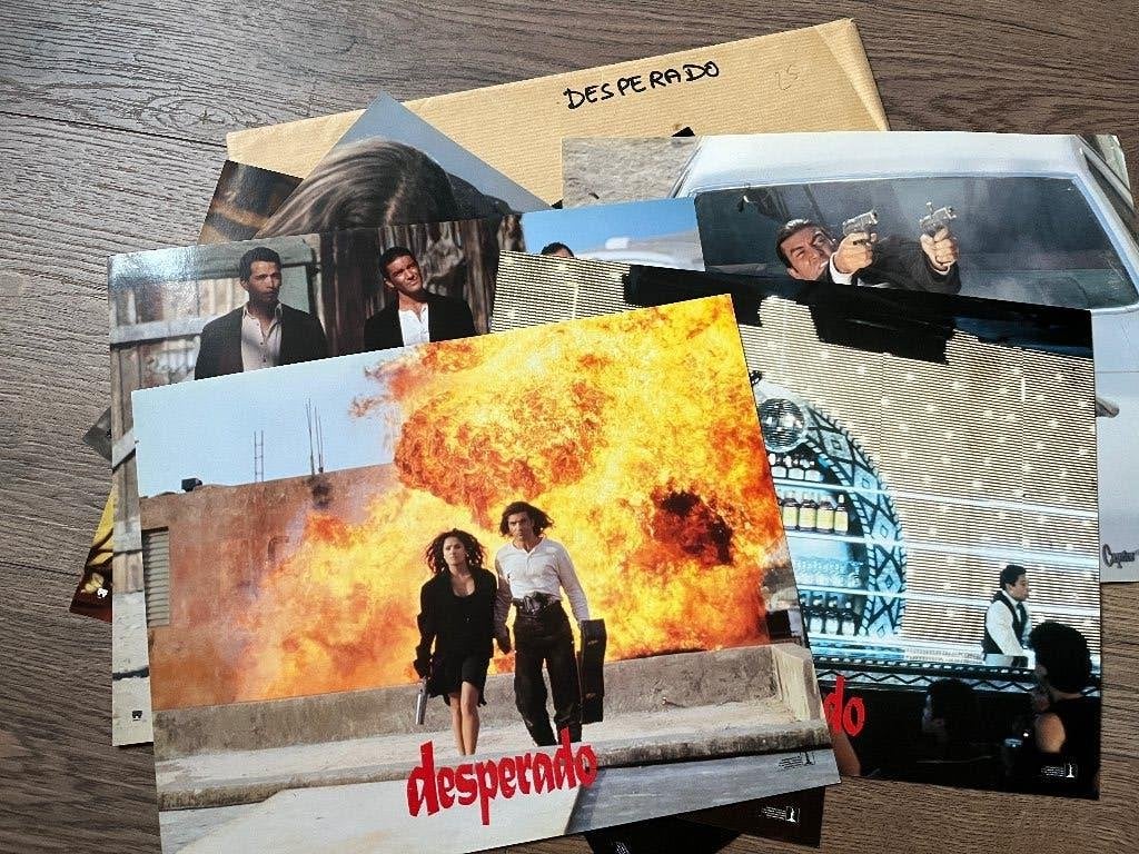 Volledige set 8 lobby cards "Desperado", Ophalen of Verzenden, Zo goed als nieuw, A1 t/m A3, Film en Tv