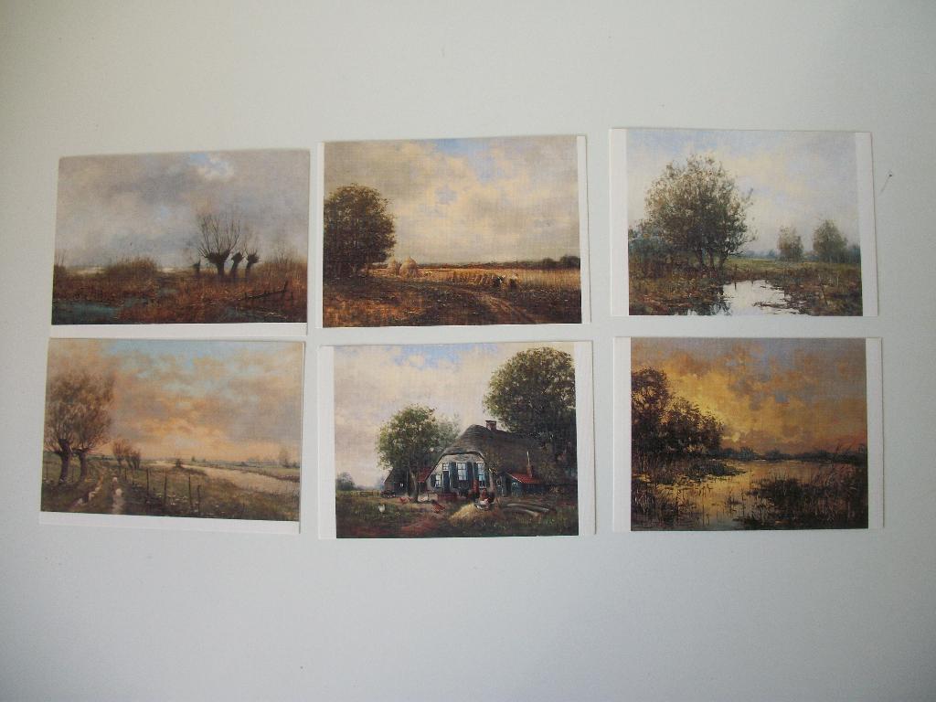 Ansichtkaart Landschappen Schilderijen Albert Wessels p.stuk, Ophalen of Verzenden, 1960 tot 1980, Ongelopen, Overijssel
