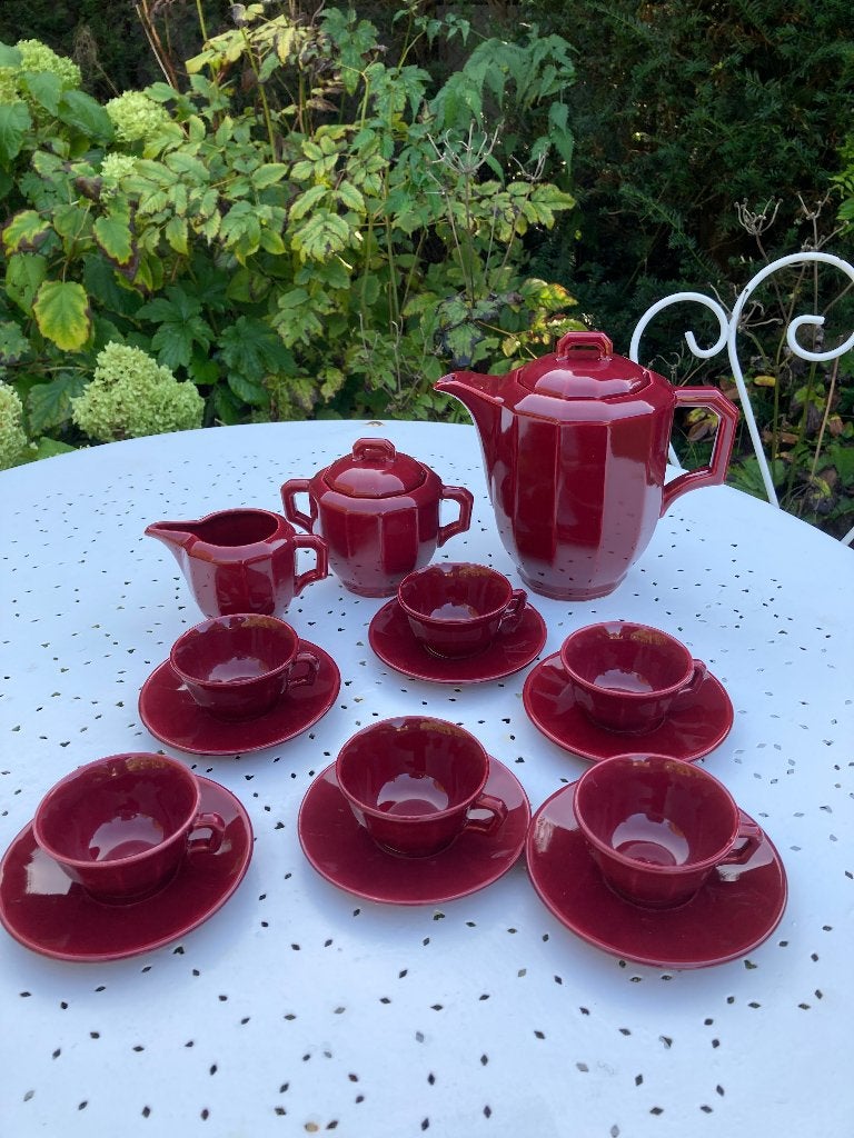 Frans koffieservies Luneville, Ophalen of Verzenden
