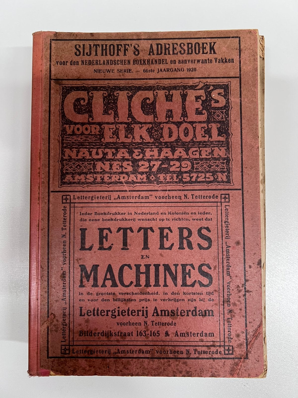 Lettergieterij Amsterdam boek uit 1920, Antiek en Kunst, Ophalen of Verzenden