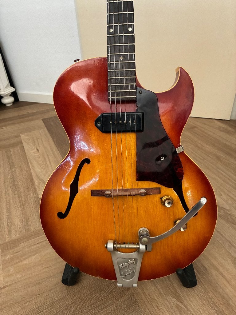 Gibson 1961 ES 125TC Cherry Sunburst Bigsby, Muziek en Instrumenten, Ophalen of Verzenden, Gebruikt, Hollow body, Gibson