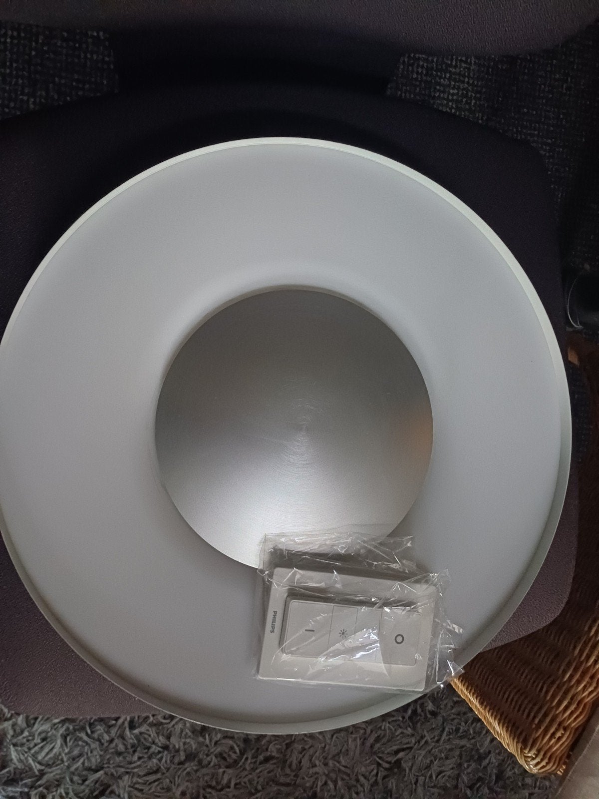 Philips Hue Plafondlamp met afstandsbediening, 39,1 cm, Metaal, Wit, Gebruikt, Verzenden