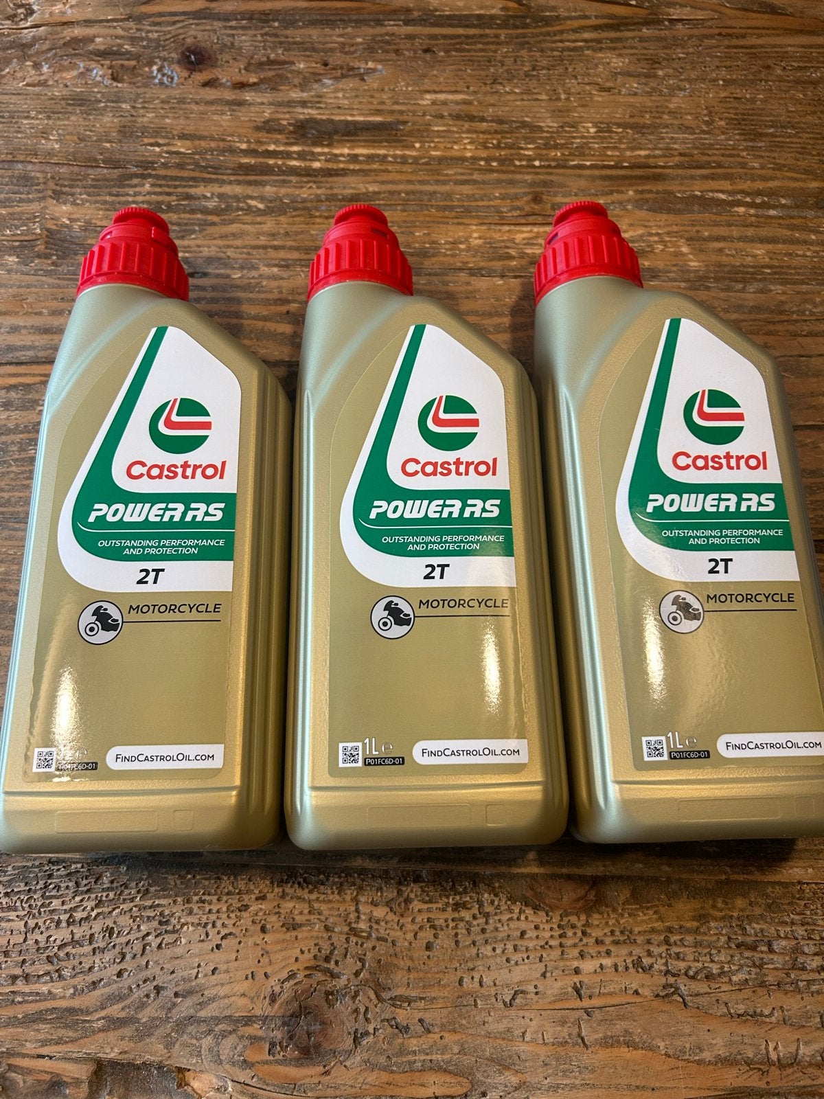 3x Castrol Power RS 2T Motorolie - 1 Liter Flessen, Motoren, Ophalen of Verzenden