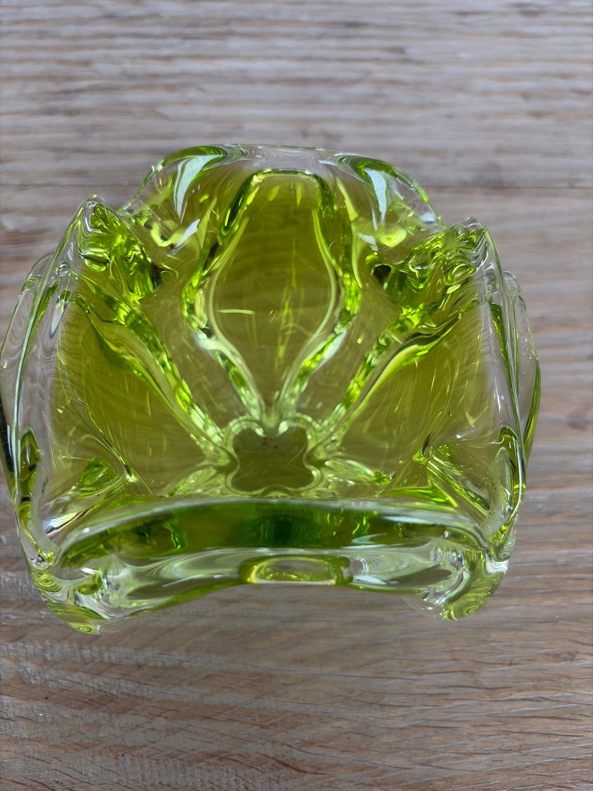 Josef Hospodka Groen Glazen Asbak/Schaal - Jaren '60 Design, Ophalen of Verzenden