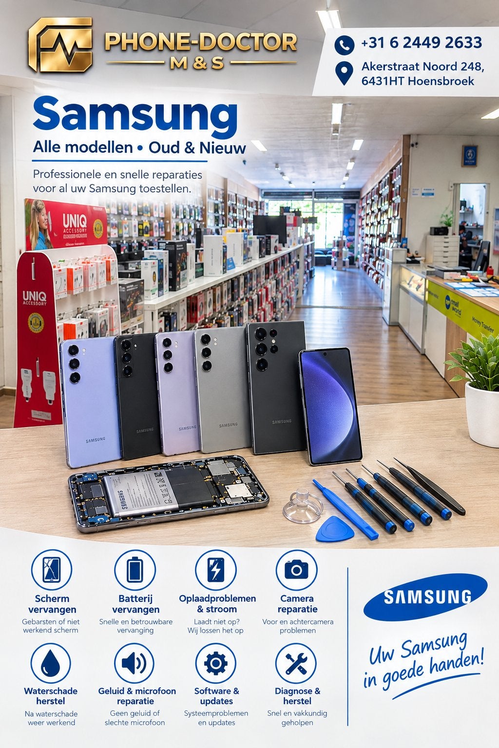 Samsung Reparatie, Ophalen of Verzenden, Zo goed als nieuw, Overige