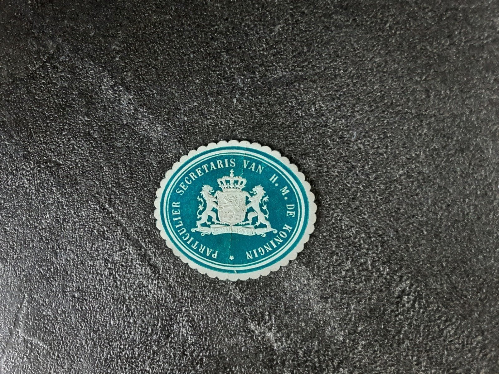 sluitzegel particulier secretaris van H. M. de Koningin, Verzamelen, Ophalen of Verzenden