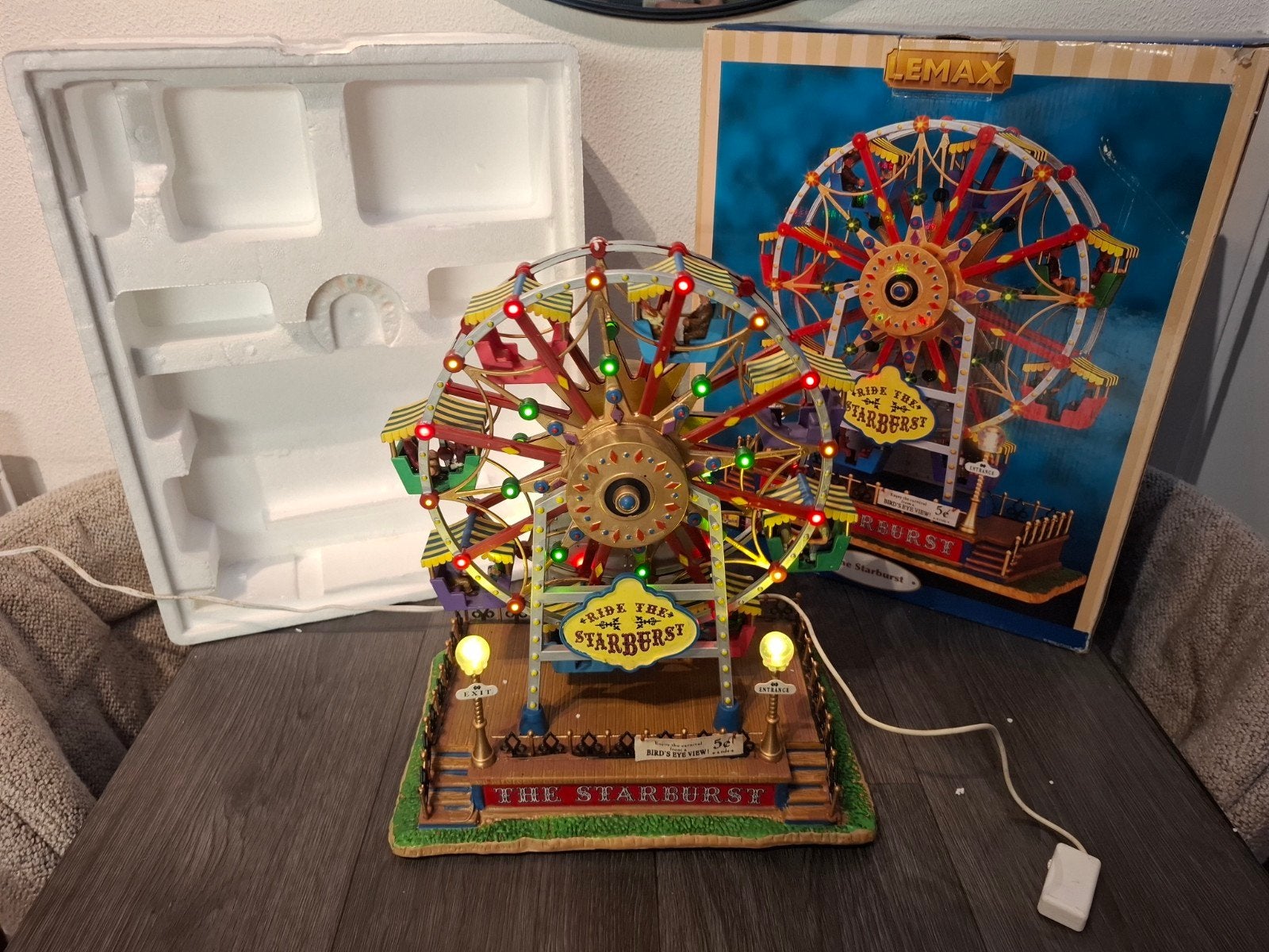 Lemax The Starburst Reuzenrad 64489 Retired Kerst dorp, Ophalen of Verzenden
