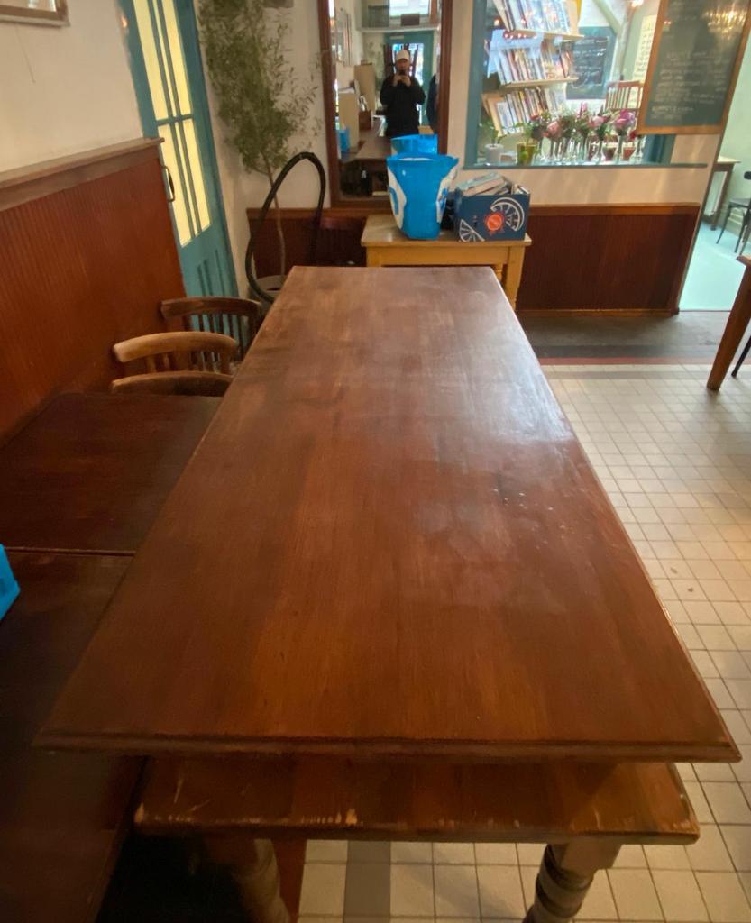Teakhouten eettafel, Teakhout, Zo goed als nieuw, 150 tot 200 cm, Vier personen