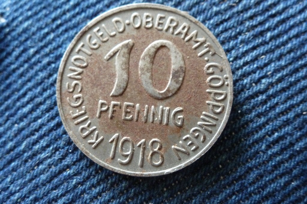 Duitsland - kriegsnotgeld 10 pfennig 1918 Oberamt-Goppingen, Postzegels en Munten, Ophalen of Verzenden, Duitsland, Losse munt