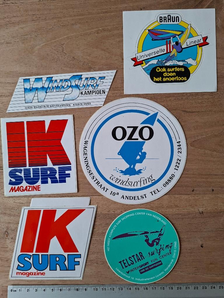 Stickers wind surfen, Ophalen of Verzenden, Zo goed als nieuw, Sport