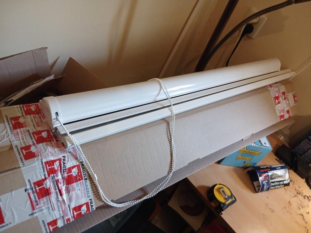 rolgordijn, Ophalen, 100 tot 150 cm, Wit, Nieuw