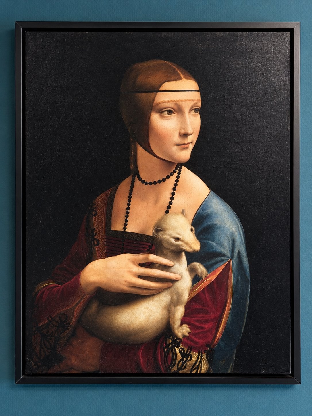 Dame met de hermelijn van Leonardo da Vinci (43x53 cm), Huis en Inrichting, Ophalen, Minder dan 50 cm, Schilderij, 50 – 75