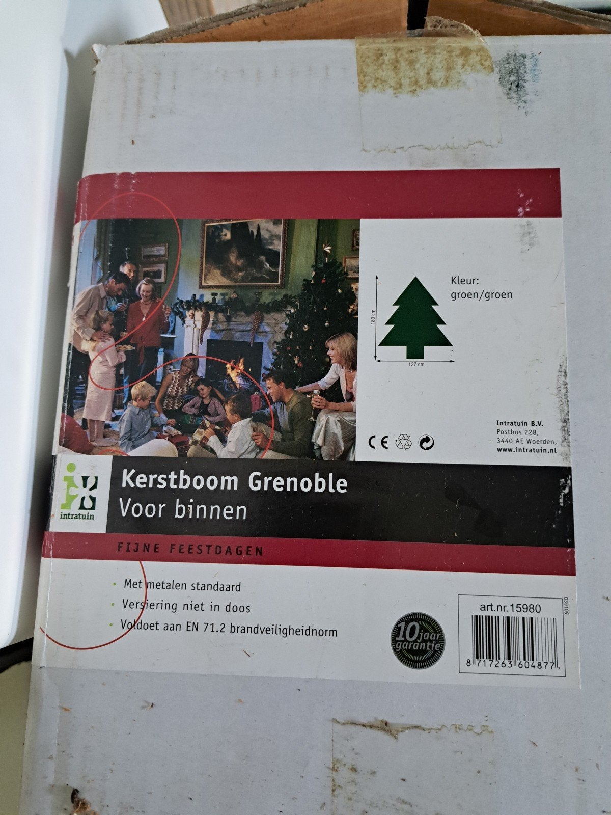 kunstkerstboom intratuin grenoble 1.80, Ophalen of Verzenden, Gebruikt