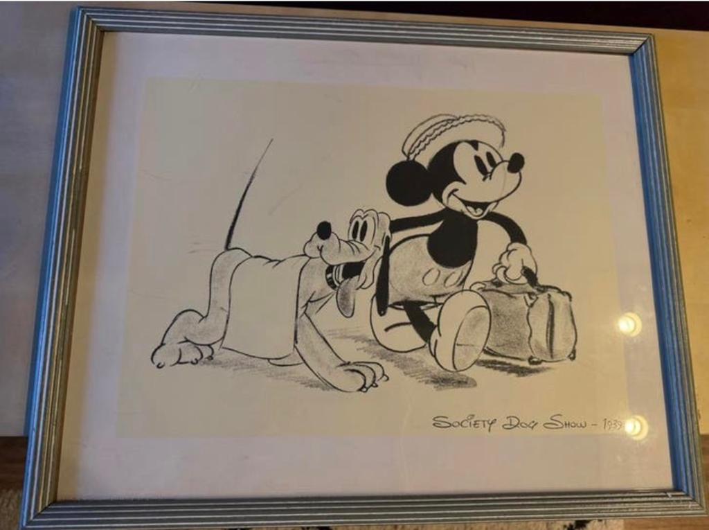Zeefdruk Mickey Mouse en Pluto (Society Dog Show 1939, Ophalen