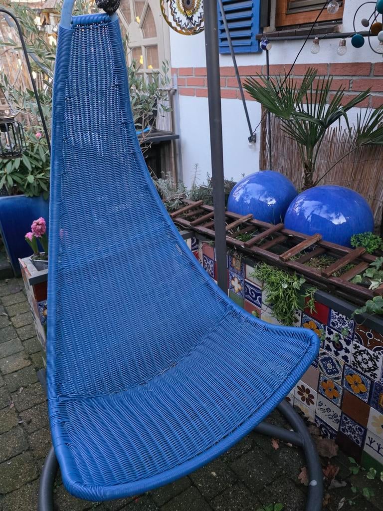 Hangstoel blauw zonder steun/frame, Ophalen