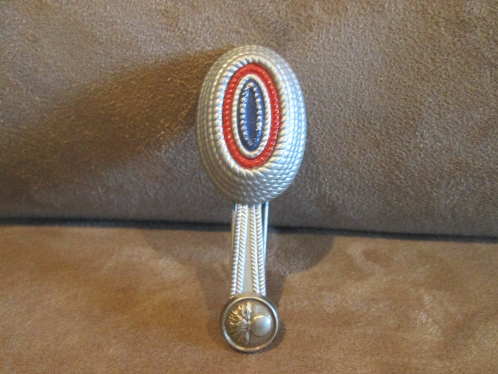 Kepie cocarde Schalkhaar politie met knoop. WO2, Ophalen of Verzenden, Landmacht, Nederland, Embleem of Badge