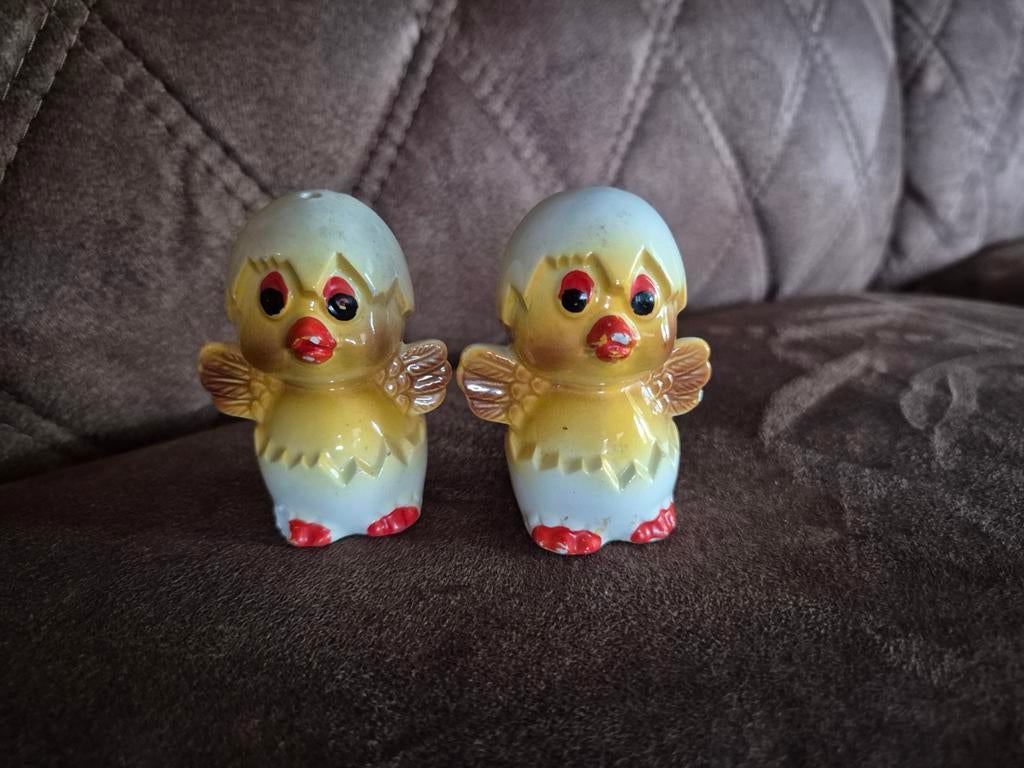 Vintage kuiken peper en zout stel, Ophalen of Verzenden