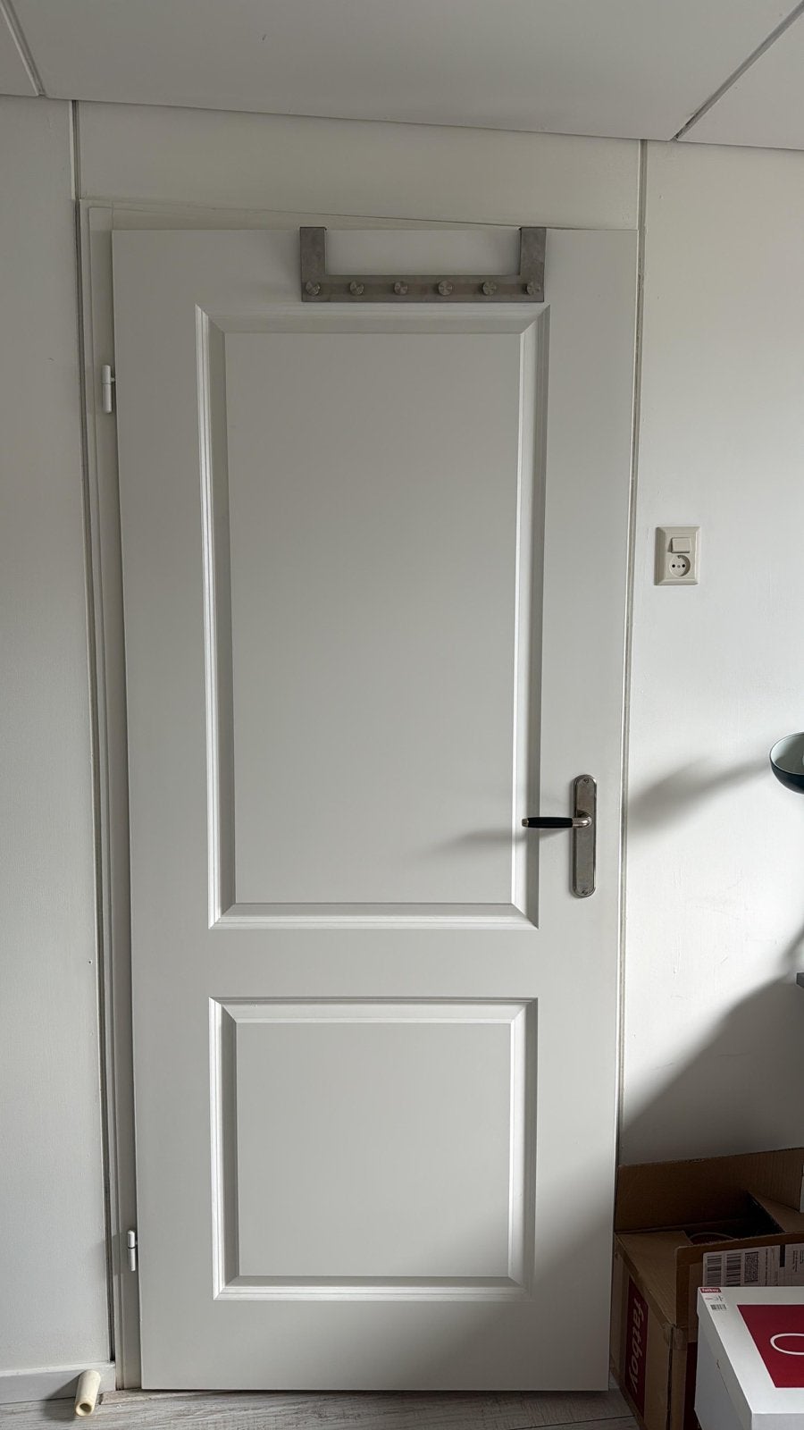 Witte binnendeur (opdekdeur), Ophalen, Gebruikt, 80 tot 100 cm, Binnendeur