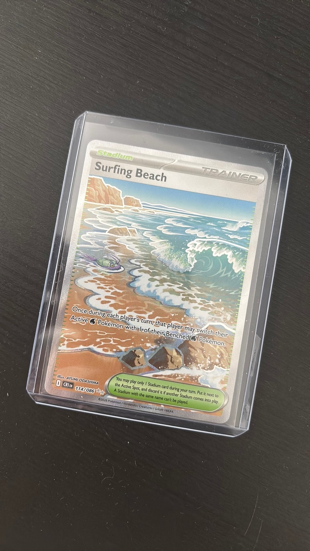 Surfing Beach 114/086 Pokémon Chaos Rising, Ophalen of Verzenden, Nieuw, Losse kaart