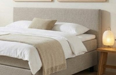 Hoofdbord 140 cm beige stof – nieuw, nooit gebruikt, Ophalen, Beige, 140 cm, Modern