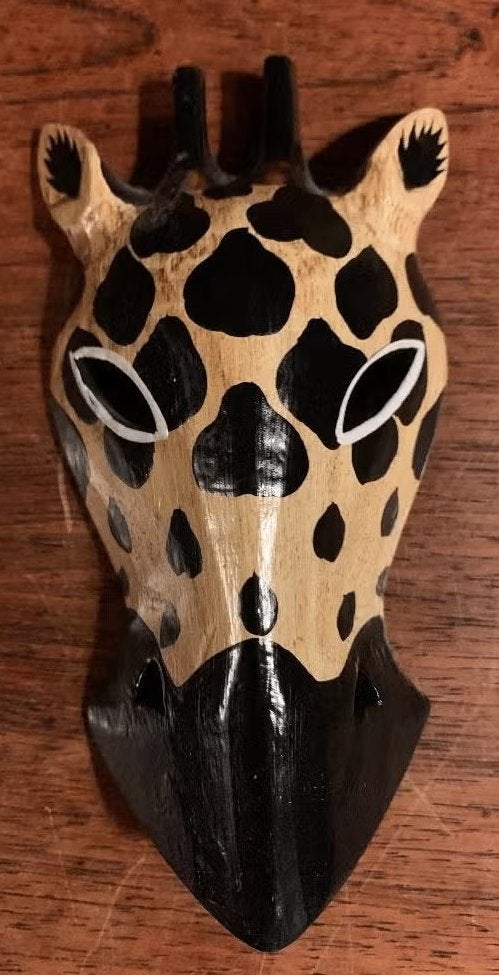 Giraffekop, hoofd giraf giraffe wandversiering, decoratie, Huis en Inrichting, Ophalen of Verzenden, Zo goed als nieuw, Hout